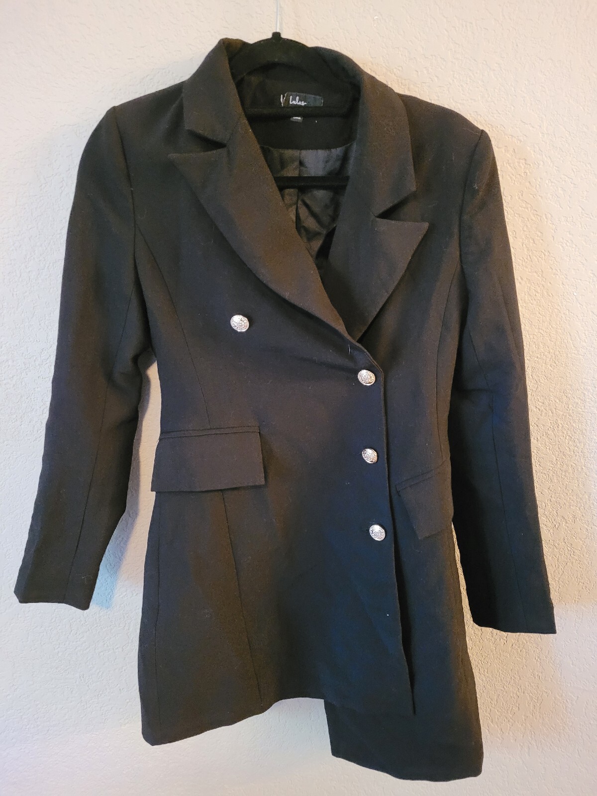 Lulus Tully Black Jacket Polyester Rayon Spandex … - image 1