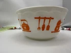 RARE Orange Hazel Atlas Kitchen Aids/Dutch Treat Scalloped Rim Bowl - 8 inch