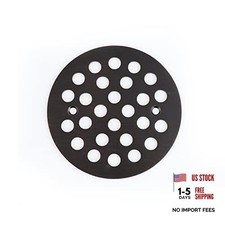 4-1/4 Inch Screw-in Round Floor Drain Cover Replacement Oil Rubbed Bronze