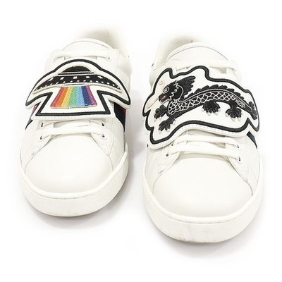 Gucci 478191 White Calf UFO Dragon Patch WEB Ace Herren Sneaker 9,5 126859890