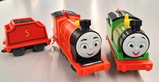 Thomas  Friends Percy  James w/Tender Trains Motorized Trackmaster Lot 2021