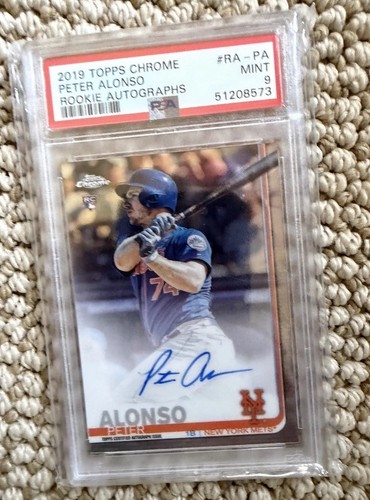 2019 Topps Chrome - Rookie Autographs Pete Alonso #RA-PA (AU, RC)