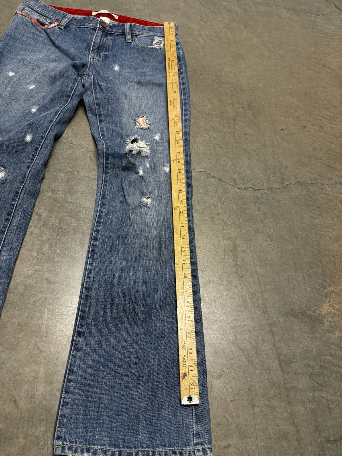 Insane distressed patchwork jeans - image 6