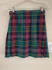 James Pringle Weavers Plaid Wool Tartan Kilt Scottish Skirt Girls Size 10