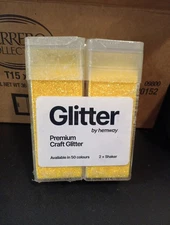 Hemway Craft Glitter Ultra Fine Fluorescent yellow 1/128" 4.6oz 2x Shaker