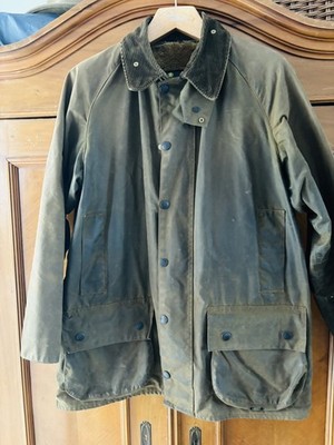 Barbour Moorland, A50 C42/107 oliv - Vintage sehr selten mit Teddyfell
