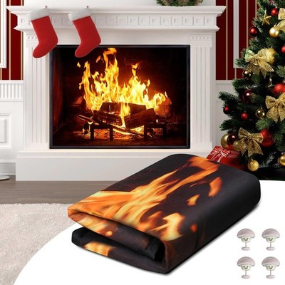 Magnetic Fireplace Draft Cover, Fireplace Blocker Blanket Stops Heat Loss, Ad...