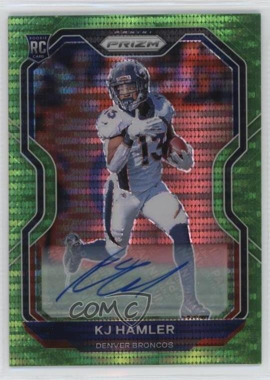 2020 Panini Prizm Neon Green Pulsar KJ Hamler #315 Rookie Auto RC v9t