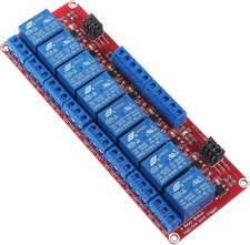 8 Channel Relay Module DC 5V Relay Board OPTO Isolated High Low Level Size: 5V