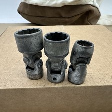 Plomb WF Swivel Socket Univ. Joint 3/8" Drive Lot of 3 Made in USA 7/16 - 11/16โ