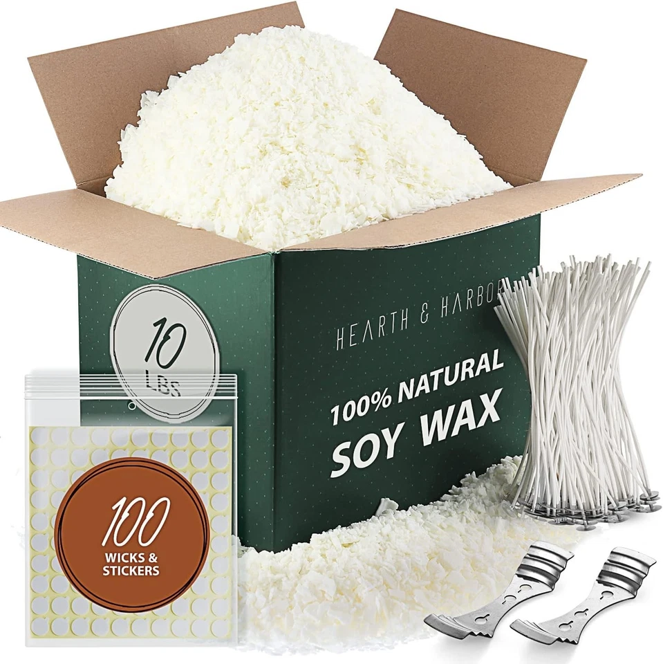 All-In-One Candle Making Kit: 10 lbs Organic Soy Wax with Wicks & Accessories - Image 3 of 4