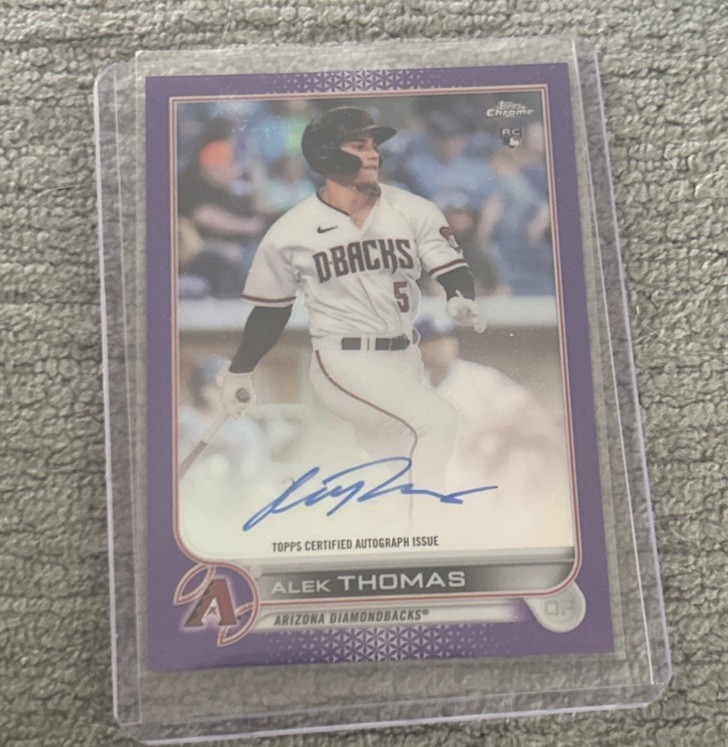 2022 Topps Chrome - Purple Auto Refractor #RA-AT Alek Thomas /250 RC