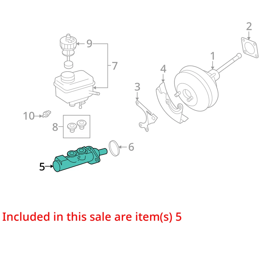 2008 Volkswagen Beetle cilindro mestre de freio fabricante de equipamento original 85K milhas - LKQ436050552 - Imagem 4 de 4