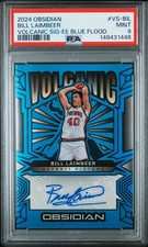 2024 PANINI OBSIDIAN VOLCANIC SIGNATURES #VS-BIL BILL LAIMBEER 6/30 PSA 9 AUTO