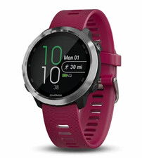 Garmin Forerunner 645 Music GPS Sportuhr, pinkes Armband, Silber/Schwarz