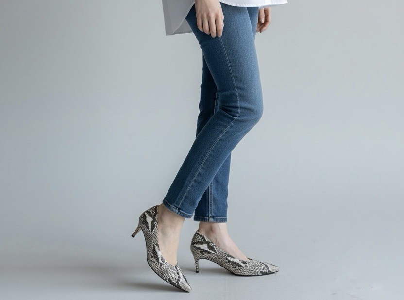 STUART WEITZMAN Womens 9 M Python Snakeskin Point… - image 2