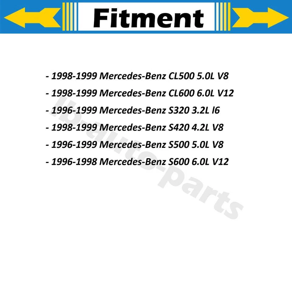 Передний задний тормозной шланг 4x для Mercedes-Benz S420 4,2 л 1998-1999 - Изображение 2 из 4