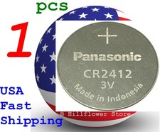 1 pcs CR2412 2412 LR2412 Panasonic Bulk 3V Lithium Coin Battery w/ free trk#
