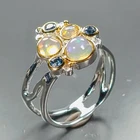 Handmade Natural Opal Ring 925 Sterling Silver Size 7 /R472545