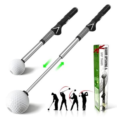 Retractable Golf Swing Trainer - Pro Handed Click Stick Golf Grip