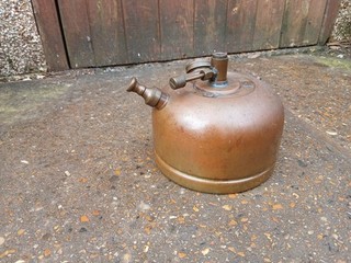 vintage brass oil lamp fuel tank base poss tilley 16 cm base dia 1.6 kg