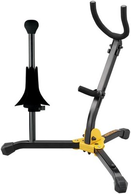 Hercules Stands DS533BB Alto/Tenor Saxophone Stand with Soprano Sax Peg
