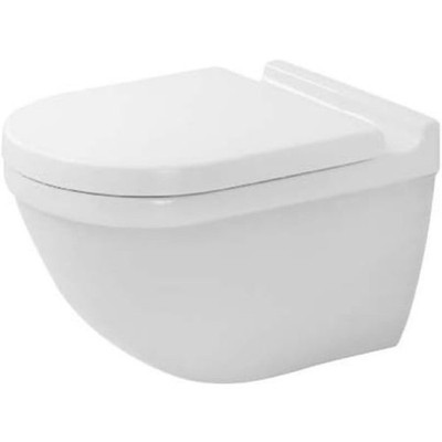 New Duravit 2225090092 Starck 3 0.8-1.6 GPF Dual Flush Wall Mounted One Piece Ro