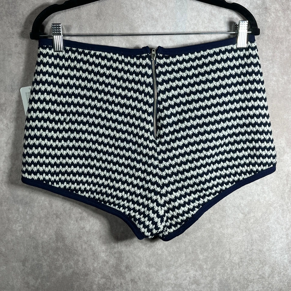 Pantalones Cortos Urban Outfitters Cooperative Para Mujer Grandes Azul Blanco Tejido NUEVO Foto 2 de 4