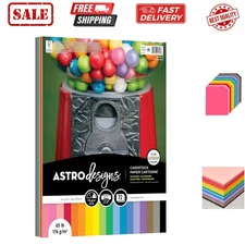 Astrodesigns Cardstock Pack 8.5"X11" 72/Pkg - 18 Bold & Vivid Colors