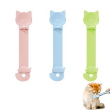 Delllala 2 in 1 Pet Cat Strip Snack Feeder, Portable Cute Sliding Multi-color