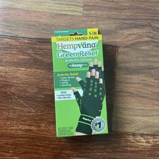 Hempvana Green Relief Arthritis Gloves Size S/M New