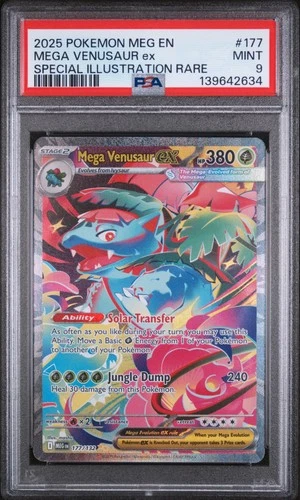 2025 POKEMON MEGA EVOLUTION SPECIAL ILLUSTRATION RARE MEGA VENUSAUR EX PSA 9
