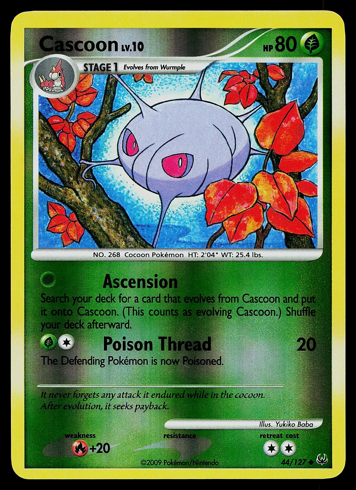 Pokemon Card - Cascoon Platinum 44/127 Uncommon Reverse Holo