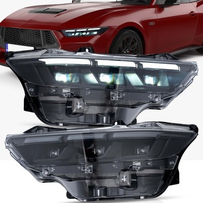 VLAND FULL LED Projector Headlights For 2023-UP Ford Mustang S650 W/Sequential