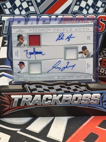 🔥2025 Leaf ITGU Nolan Ryan,Johnson,Maddux Triple Auto Game Used Patch 2/2