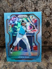 2021 Panini Prizm Blue Lewin Diaz #50 RC Miami Marlins