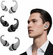 Waterproof Swimming Ear Plugs for Adults - 3 Pairs Reusable Silicone Ear Plugs f