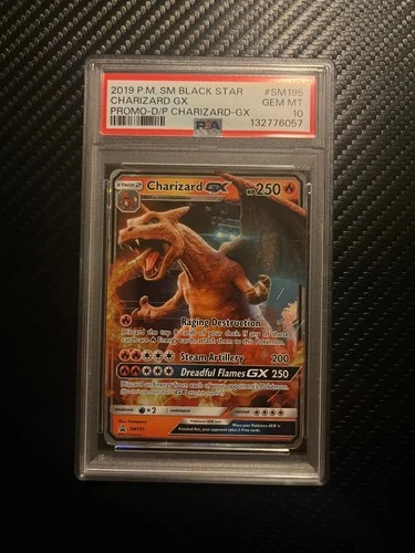2019 Pokemon Sm Black Star Promo Charizard Gx #SM195 PSA 10