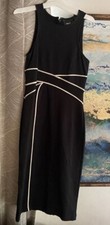 Anthropologie Maeve Cavatina Sheath Dress  Black Sleeveless Sz 2