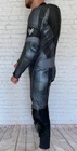 Frank Thomas Leather Motorcycle Motor Sport Racing Suit One Piece Race Black Zip
