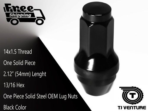 24 PCs 14x1.5 BLACK Ford F-150 2015-2019 OEM Factory Style Replacement Lug Nuts - Picture 3 of 4