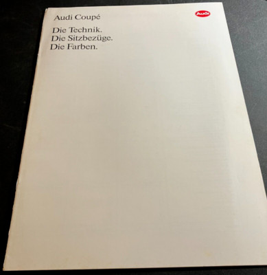 1993 Audi Coupe - Vintage 10-page Dealer Spec / Tech Brochure GERMAN - QUATTRO *