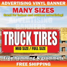 Truck Tires Advertising Banner Vinyl Mesh Sign New Used Repairs Auto Service Truck Tires Advertising Banner Vinyl Mesh Sign New Used Repairs Auto Service