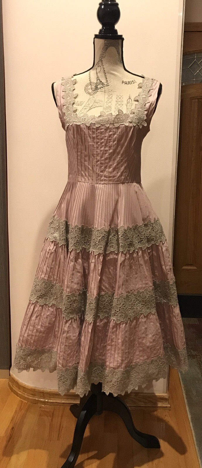 Jill Stuart Lace Cocktail Semi-Formal Women Light Pink Dress Size
