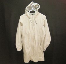 Ex-officio Womens (size Large) Beige Full Zip 100% Nylon Hooded Rain Coat Jacket