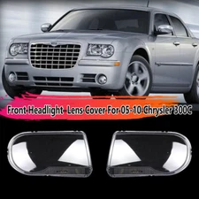 For 2005-2010 Chrysler 300 300C Headlight Headlamp Lens Cover Left & Right Shell