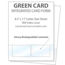 1,000 Pcs Standard Register Printable Laser Choice Glossy Blank 2-Up ID Cards