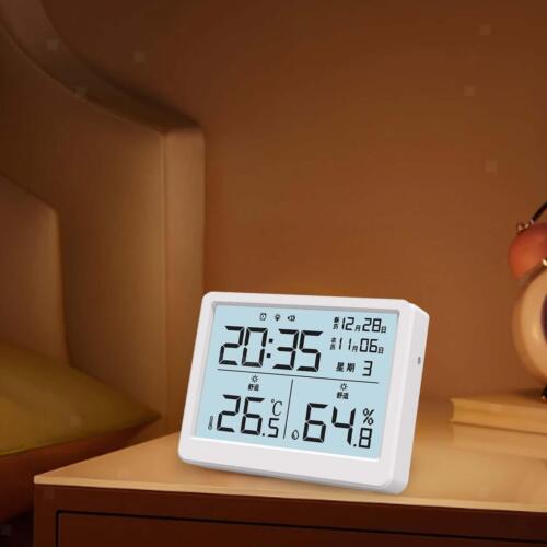 Raumthermometer Kalender Wanduhr Wecker für Büro Wohnzimmer Zuhause - Bild 1 von 10