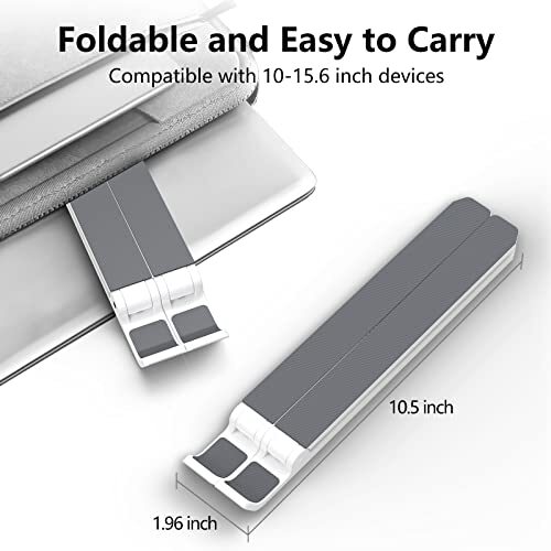 Adjustable Foldable White Laptop Stand for Desk Portable Riser