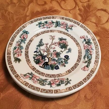 SYRACUSE O.P.CO. CHINA - 2 SALAD PLATES INDIAN TREE PINK PATTERN